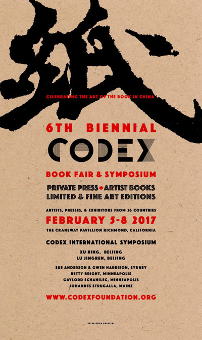 Affcihe de l'exposition "Codex" 2017 à Richmond, Californie