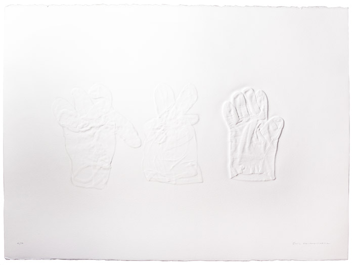 la gravure d'Eric Fourmestraux "Les Trois Grâces # blanc "