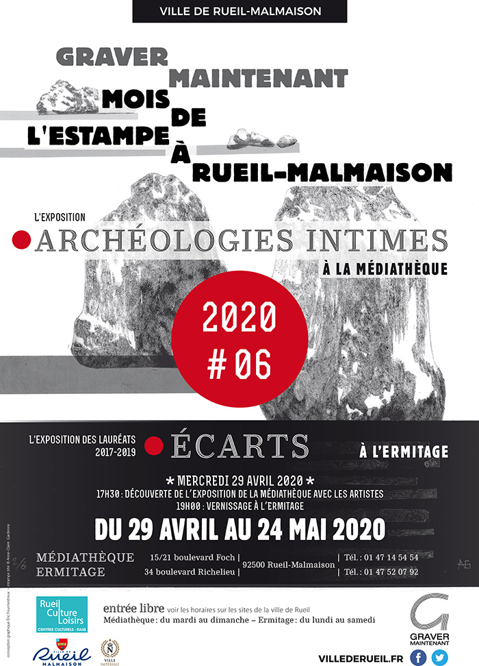invitation pour l'expositions "Archéologies intimes"