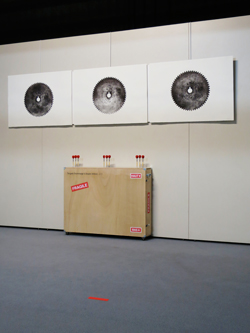 l'installation "Targets (hommage à Jasper Johns)" vue d'ensemble